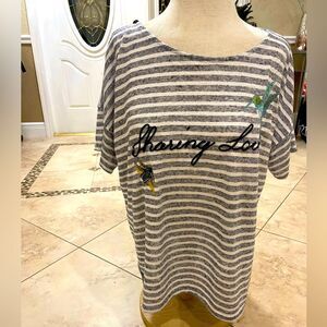 Camila Coelho Brazilian design “Sharing Love”shirt size large.
